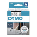 dymo originalios juostos kasetė, dymo, 45013, s0720530, juodas spausdinimo/baltas pagrindas, 7 m, 12 mm, d1