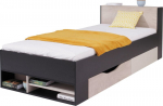 Lova Planet 14, 90x200 cm, juoda/ruda
