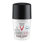 Žymių nepaliekantis rutulinis antiperspirantas Vichy Homme 48h vyrams, 50 ml
