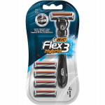 Skustuvas Bic Flex 3 Easy Hybdrid + skutimosi galvutės 4 vnt.