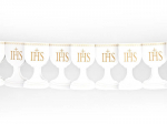 Popierinė girlianda IHS Chalice White 3 m