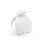 Dekoratyvinė popierinė dėžutė skanėstams Wings, balta, 8,5x14,5x8,5 cm (1 pak/10 vnt)