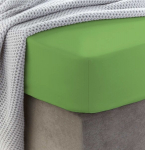 Drobės audinio paklodė su guma, 80x200x25cm