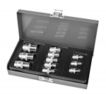 Komplekt Torx lizdu E4-e20, 11 vnt., 1/4" 3/8" 1/2", Crv