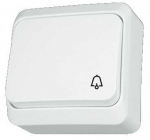Schneider Electric Prima vieno mygtuko jungiklis, baltas