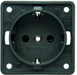 Berker Integro Schuko lizdas, antracito matinis