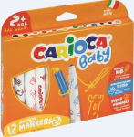 Maxi Baby markeriai 12 spalvų bls Carioca