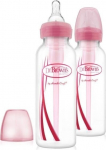 Buteliukai siauru kakleliu Options+, rožinė, 250 ml, 2 vnt., SB82305