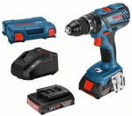 Bosch Professional GSB 18V-28 smūginis gręžtuvas (sukimo momentas: 28/63/- Nm) + 2 akumuliatoriai 2,0Ah + kroviklis + L-Case - 06019H400B
