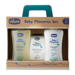 Kūdikių kūno ir plaukų priežiūros rinkinys Chicco Baby Moments, 3 vnt.