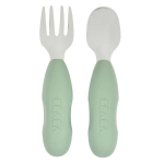 Stalo įrankių rinkinys Beaba, 2 vnt., 10+ mėn, sage green