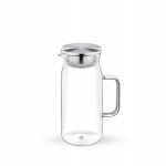 Stiklinis ąsotis, 1000 ml, WILMAX Stiklinis ąsotis 1000 ml su metaliniu dangteliu