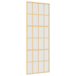 Stumdomos durys auksinės 76x205cm stiklas ir aliuminis 155175