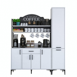 Multifunkcinė spintelė Hanah Home JE149 balta moderni 160x198.6x40 cm