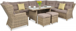 Lauko baldų komplektas TRIVENTO DINING, Brown