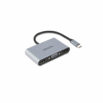 Usb-c stotelė 5-in-1 4k Hdmi/dp 100w sidabrinė