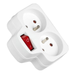 Tinklo skirstytuvas 2x 2P+0 + jungiklis 3500W 230V VA0136 VAYOX