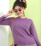 Megztinis moterims Pantoneclo PAN2022008E, violetinis