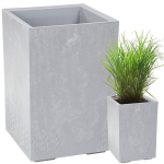 Gėlių klomba KARO 400x400x600 ECO perdirbtas betonas - &scaron;viesiai pilkas betonas LA992-70 Lamela, Gėlių klomba KARO 400x400x600 ECO perdirbtas betonas - &scaron;viesiai pilkas betonas LA992-70 Lamela