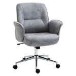Biuro kėdė su svyravimo funkcija, darbo kėdė, reguliuojamo auk&scaron;čio, ergonomi&scaron;ka, moderni. Atlaiko iki 120 kg. Mikropluo&scaron;tas, &scaron;viesiai pilka. 67 x 69 x 92-102 cm