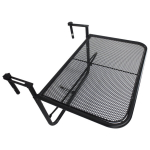 "Outsunny" balkono pakabinamas reguliuojamo auk&scaron;čio kvadratinis metalinis stalas juodas L60x&Scaron;56,5xH45cm