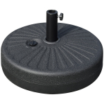 "Outsunny" skėčių stovas 22 kg, skirtas &Oslash;38/48 mm skėčiams, cementinis, juodas, &Oslash;51 x 12H cm