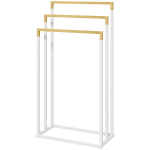 Rank&scaron;luosčių laikiklis Rank&scaron;luosčių laikiklio rinkinys 3 rank&scaron;luosčių strypai, pramoninis dizainas, bambukas, 45 x 22,5 x 86 cm, balta + natūrali