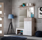 Prie&scaron;kambario komplektas Gustavo VII, baltas/rudas