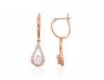 Auksiniai auskarai moterims Diamond Sky "Vienna" DS02A950