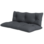 Lauko baldų pagalvių komplektas su UV apsauga, 120x60x15 cm., tamsiai pilka, Tamsiai pilka
