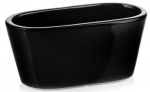 Keraminis latakų puodas juodas 17 cm Piano
