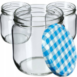 48x stiklainiai 425 ml stiklainiai konservams agurkams medaus kam&scaron;teliai Fi82