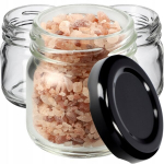 50x stiklinis indelis 40ml medaus prieskoniams Dovana + dangteliais