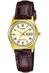 Damski laikrodis Casio Collection Ltp-v006gl-9b su odiniu dirželiu