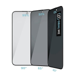 &bdquo;iLike Apple OBAL:ME Privacy 5D&ldquo; stiklo ekrano apsauga, skirta &bdquo;Apple iPhone 14 Pro&ldquo;, juoda