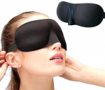 Galvos juostelė, didelė 3D akių kaukė, mink&scaron;ta, juoda