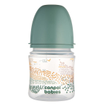 CANPOL Antikolikinis butelis EasyStart MOUNTAINS 120 ml žalias