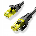 Tinklo komutacinis kabelis u/utp 6 montis rj45 / rj45 5 m juodas internetas