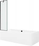 Vonia Mexen Cube su apdaila ir stiklo sienele, 170x80 cm + 50 cm