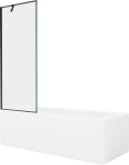 Vonia Mexen Cubik su apdaila ir stiklo sienele, 170x70 cm + 70 cm