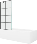 Vonia Mexen Vega su apdaila ir stiklo sienele, 160x70 cm + 80 cm