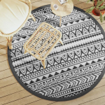 Lauko kilimas, juodos spalvos, 160cm skersmens, pp