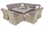 Lauko baldų komplektas Windsor Corner, Beige / Beige Melange