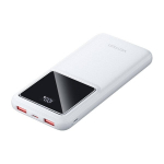 Vention Powerbank 10000mAh 22,5W USB (C+A+A) su LED ekranu - Balta spalva