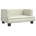 Vaiki&scaron;ka sofa, kreminės spalvos, 60x40x30cm, dirbtinė oda