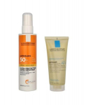 La Roche-Posay Anthelios nematomas pur&scaron;kiklis SPF50+ & Lipikar valomasis aliejus AP+ rinkinys 200 ml + 100 ml