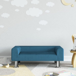 Vaiki&scaron;ka sofa, mėlynos spalvos, 70x45x26,5cm, aksomas