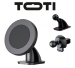 SEEK TOTI SEEK TOTI Magnetic Round Shape Car Holder with 3M Glue Mount (Black)