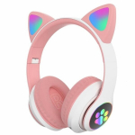 Ausinės Cat Ear Belaidės ausinės, LED &scaron;viečiantis Bluetooth