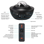 Projektorius Žvaigždžių projektorius su garsiakalbiu ir LED - Galactic lempa